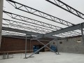 interior steel beams installed